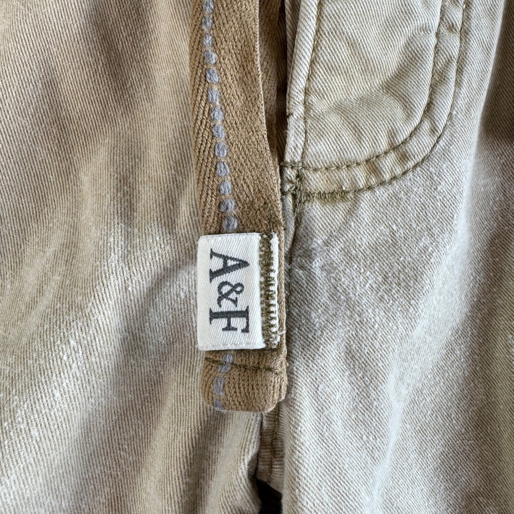 VINTAGE Abercrombie & Fitch Cargo 32 Mens Distressed Paratrooper Pockets Heavy - Picture 5 of 16